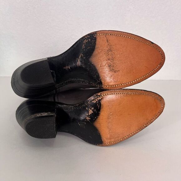 Double H Grey Leather Tall Western Heeled Cowboy Boots - Picture 11 of 14